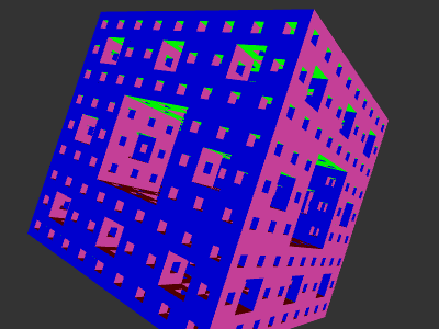 Picture of the menger sponge fractal project